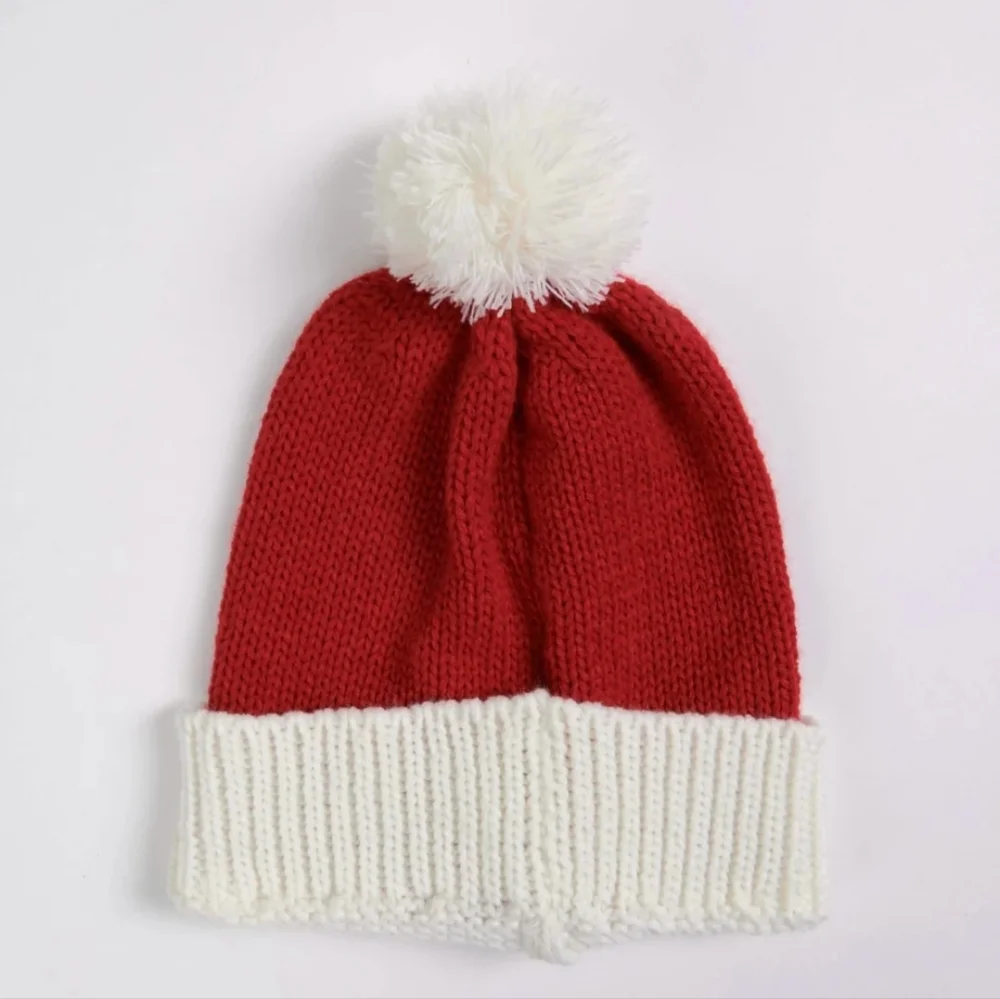 NWT Spark Paws Matching Human And Dog Santa Pompom Hats Dog